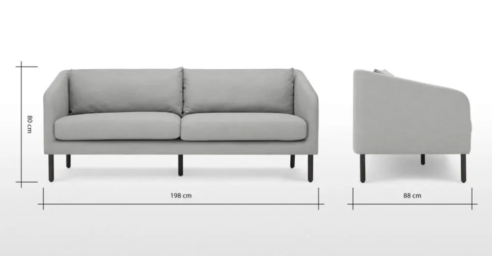 Sofá de 3 Cuerpos Merrick – Gris