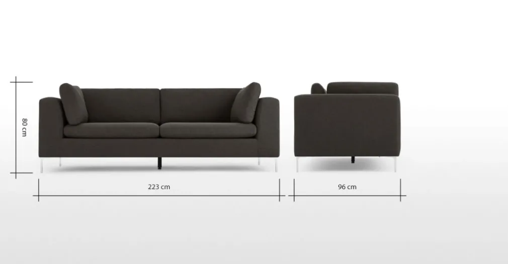 Sofá de 3 Cuerpos Monterosso – Gris Ostra