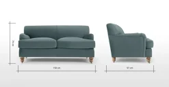 Sofá de 2 Cuerpos Orson – Verde Mar