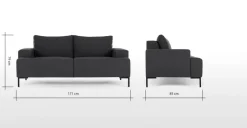 Sofá de 2 Cuerpos Oskar – Gris Sterling