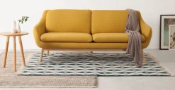 Sofá de 3 Cuerpos Oslo – Amarillo Yema