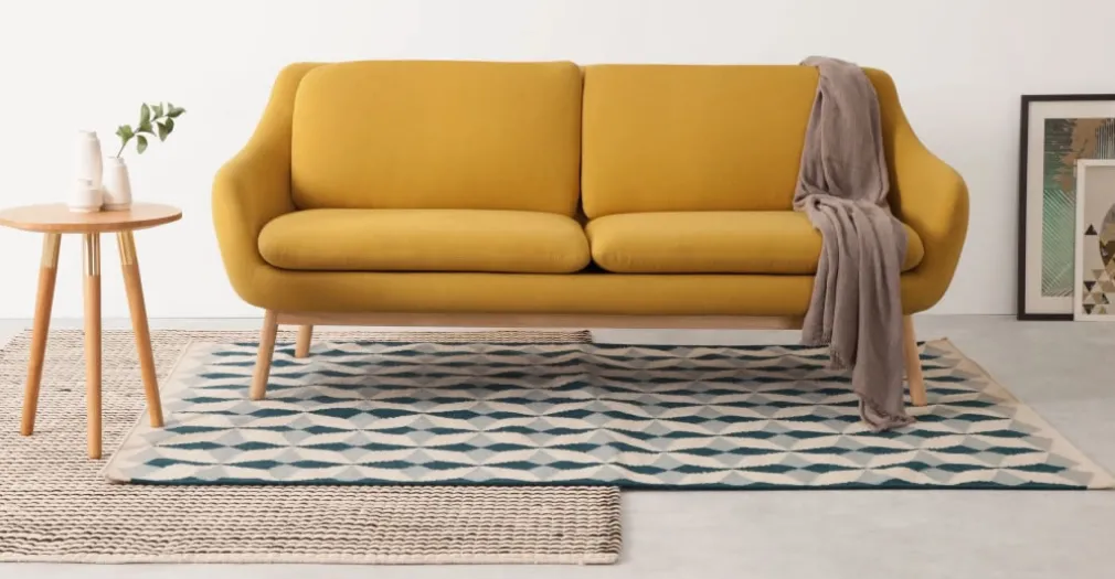 Sofá de 3 Cuerpos Oslo – Amarillo Yema