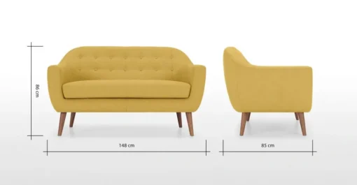 Sofá de 2 Cuerpos Ritchie – Amarillo