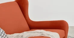 Sofá de 2 Cuerpos Rubens – Naranja Llama