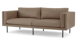 Sofá de 2 Cuerpos Savio – Cuero Gris Visón Empolvado