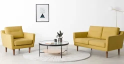 Sofá de 2 Cuerpos Walker – Amarillo