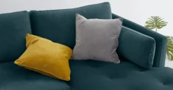 Sofá Esquinero con Chaise Longue a la Derecha Harlow – Azul Oceano