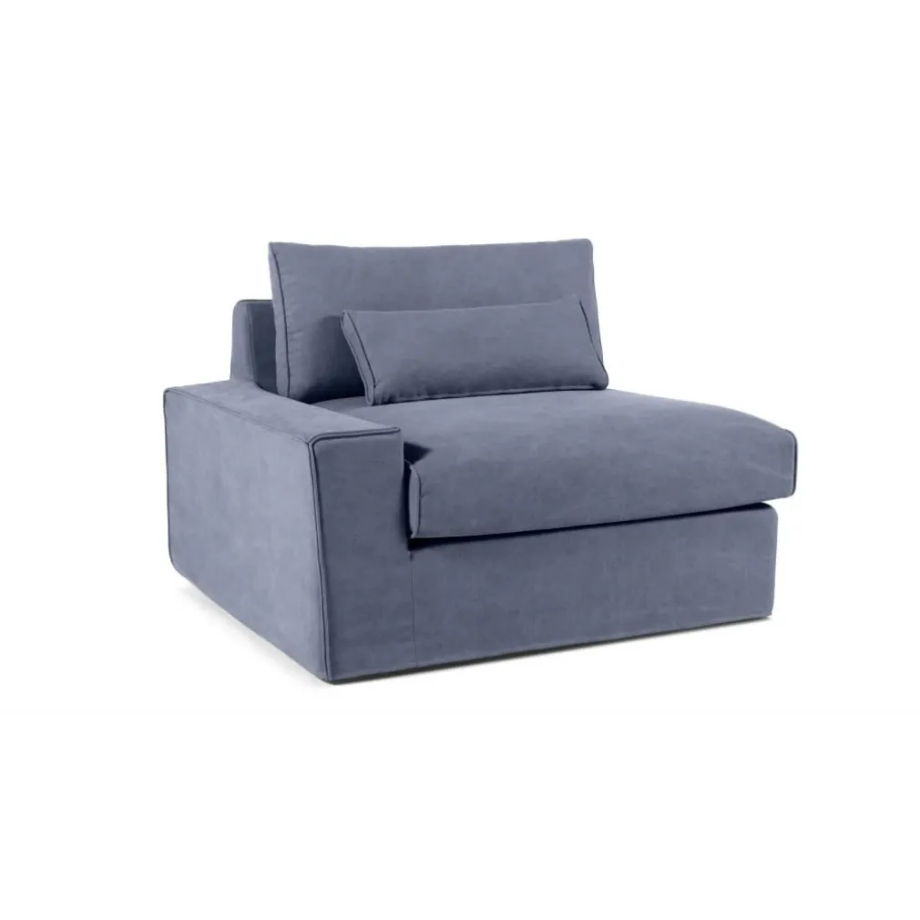 Sofá Modular con Brazo a la Izquierda Trent – Azul Lavado