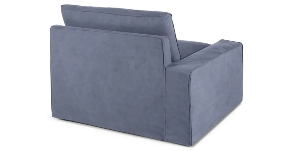 Sofá Modular con Brazo a la Izquierda Trent – Azul Lavado