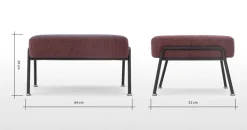 Taburete Knox – Azul y rojo