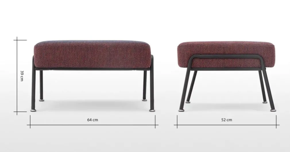 Taburete Knox – Azul y rojo