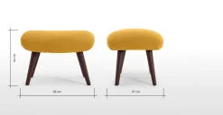 Taburete Moby – Amarillo yema