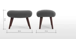 Taburete Moby – Gris marga