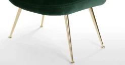 Taburete Moby – Terciopelo verde pino