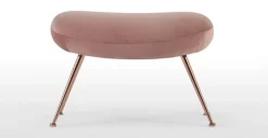 Taburete Moby – Terciopelo rosa vintage