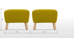 Taburete Rubens – Verde musgo claro